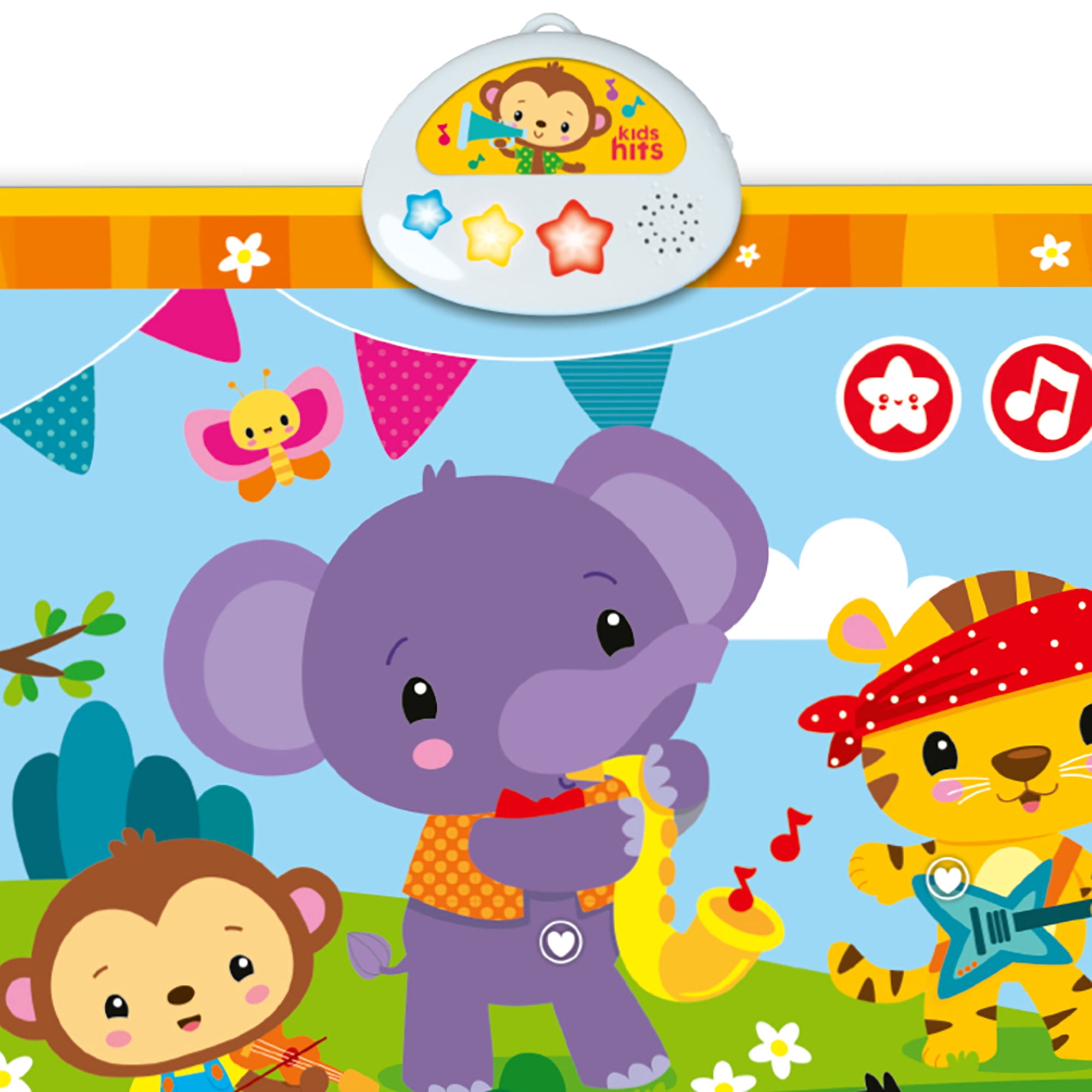 Kids Hits: Light & Sound Mat - Baby Concert - Music Activity Floor Pad, Sensory Toy, Animals-Songs-Piano Notes, Touch-Listen-Learn, Baby-Toddlers 8Mo+