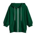 thumbnail image 4 of Guluxicc Women's Athletic Hooded Jackets with Pockets Drawstring Full Zip Long Sleeve WindBreaker Jackets for Outdoor Workout Wear Spring Summer Casual Outfits, 4 of 4