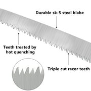 Folding Hand Saw, Gardening/Camping/Pruning Saw with Rugged 7 Inch Blades Professional Folding Saw Razor Tooth Sharp Blade Solid Non-slip Grip