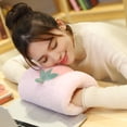 thumbnail image 4 of Almohada calentadora de manos, almohada de siesta para intervención, artefacto para la hora del almuerzo, almohada de felpa, linda almohada de tamaño pequeño para niñas, almohada para acostarse para, 4 of 6