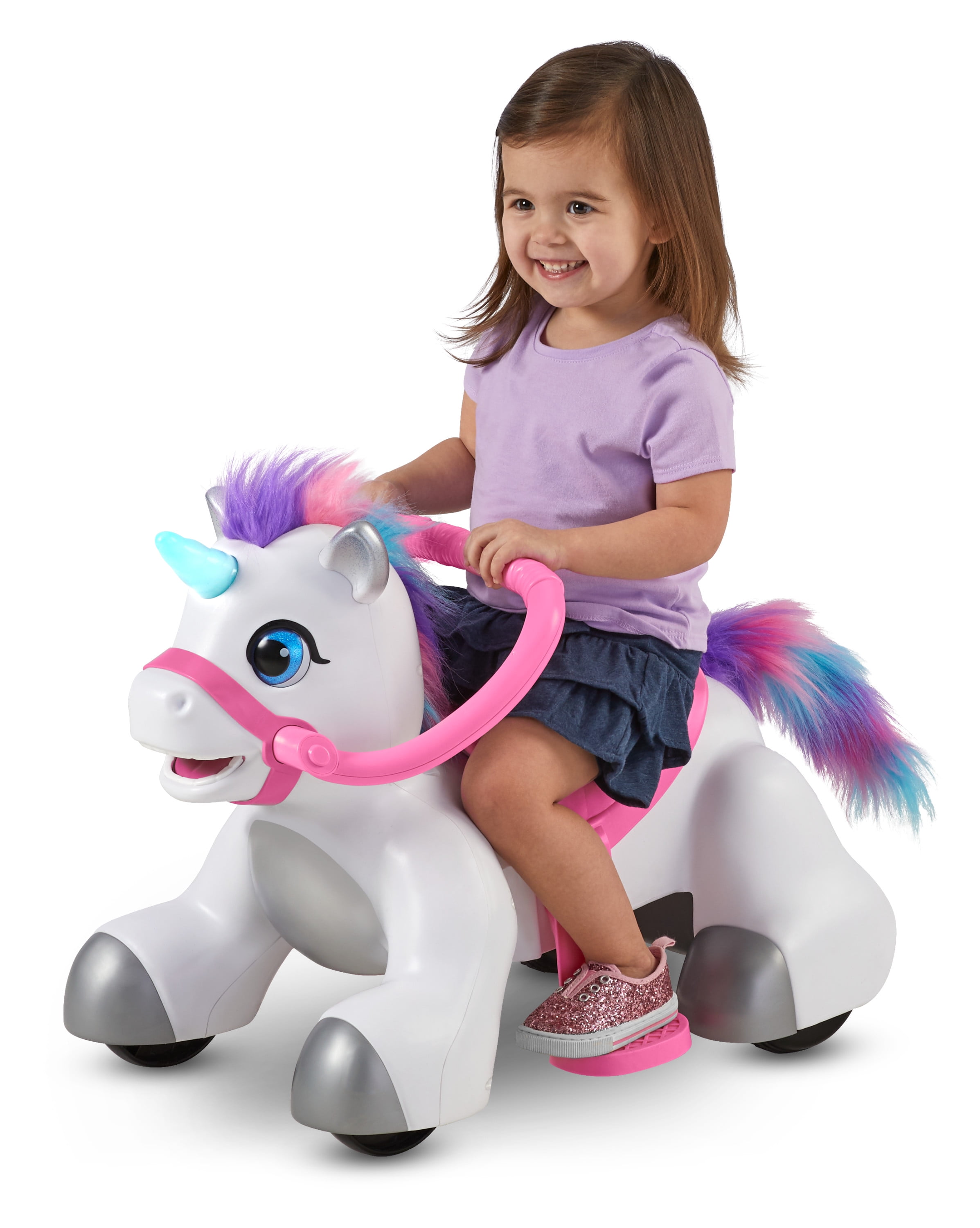 Unicorn Interactive Ride-On Toy For Toddlers Kid With Sounds /& Accessories Sets