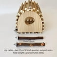thumbnail image 3 of Wooden Bird Nest Box Bird Wood House Chewing Toys Parrot Breeding Box Cage Wood Nest for Budgie Cockatiel Conure Quaker Lovebird, 3 of 10