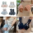 thumbnail image 2 of Breathable Lace Balletcore Gloves With Adjustable Ties For Weddings & Formal Activities, 2 of 9