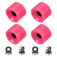thumbnail image 1 of Uxcell Roues de Planche à Roulettes Roues de Rue Roues de Cruiser en PU avec Roulements 608RS pour Remplacement de Skateboards Rose 70 x 51 mm, 1 of 6