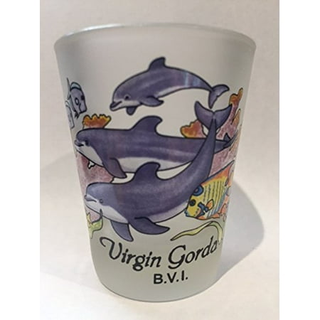 Make Jump Shot - Virgin Gorda British Virgin Islands Dolphins Jumping Caribbean Shot Glass