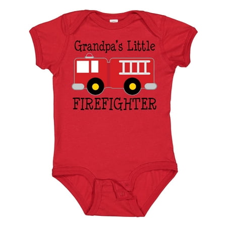 

Inktastic Grandpa s Little Firefighter Gift Baby Boy Bodysuit