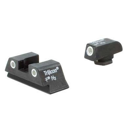 Glock Green Rear Sight - Trijicon GL13-C-600777 Bright & Tough Night Sight Set Green Front/Rear Lamps For Glock 42/43 - 600777