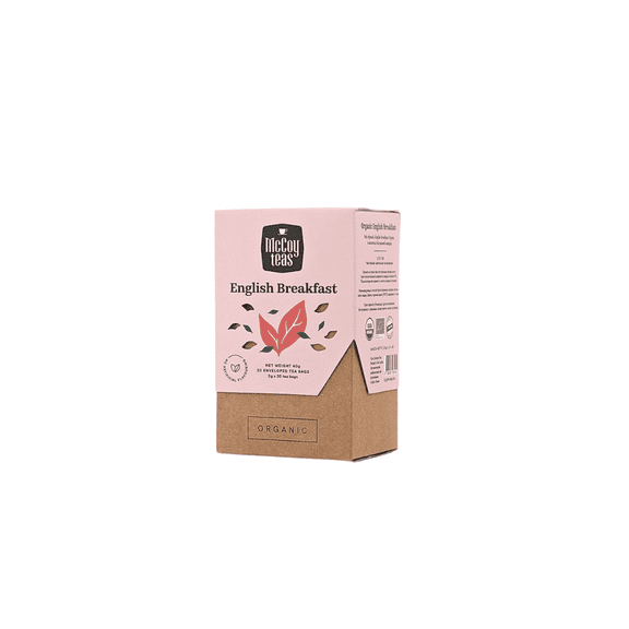 McCoy Teas Organic English Breakfast Black Tea, Bold Flavor & Antioxidants, 20 Tea Bags