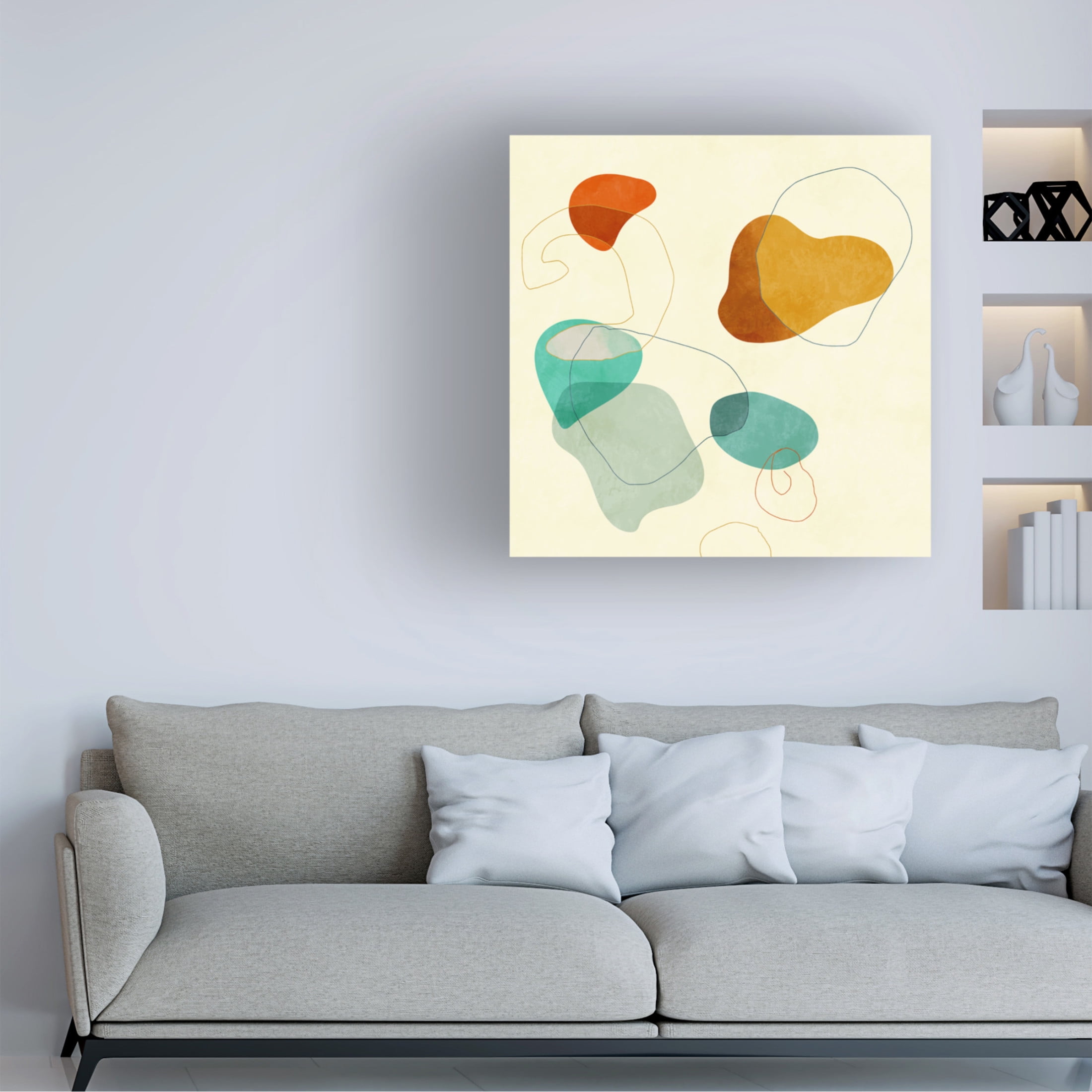 Trademark Fine Art Ana Rut Bre Shapesalines3 Canvas Wall Art