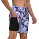 thumbnail image 2 of Balery pinkk flower crystal Skull Bañador para hombre, shorts de playa de secado rápido con entrepierna y forro de compresión-3X-Large, 2 of 6