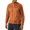 thumbnail image 2 of BiZtdJrK Orange Men's Lightweight Cycling Jacket Full Zip Long Sleeve Windbreaker Softshell Hiking Jackets Quick Dry Golf Travel Coat L, 2 of 6