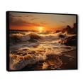 thumbnail image 2 of Designart "Golden Sands Beach Photo XXI" Nautical & Beach Floater Framed Canvas Art Print, 2 of 7