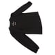 thumbnail image 3 of Blusa de manga larga para mujer, con corte de cadena en la parte delantera, cuello en V, holgada, camisa de manga larga tipo farol para mujer, para primavera, color negro, XL, 3 of 15