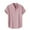 Pink, variant on JIUKE Mens Shirts V Neck Short Sleeve Button up T-Shirts Casual Beach Plain Summer Hippie Yoga Tee Tops