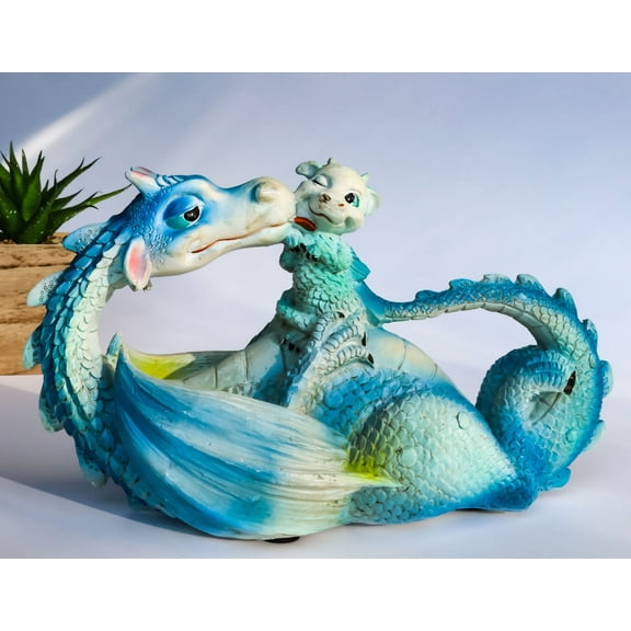 Ebros Lovely Dragon Mother with Baby Dragon Motherhood Family Resin Figurine