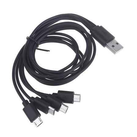 4 in 1 USB TypeA to USB Splitter Charging Cable USB to MicroUSB Adapter Charging Cable
