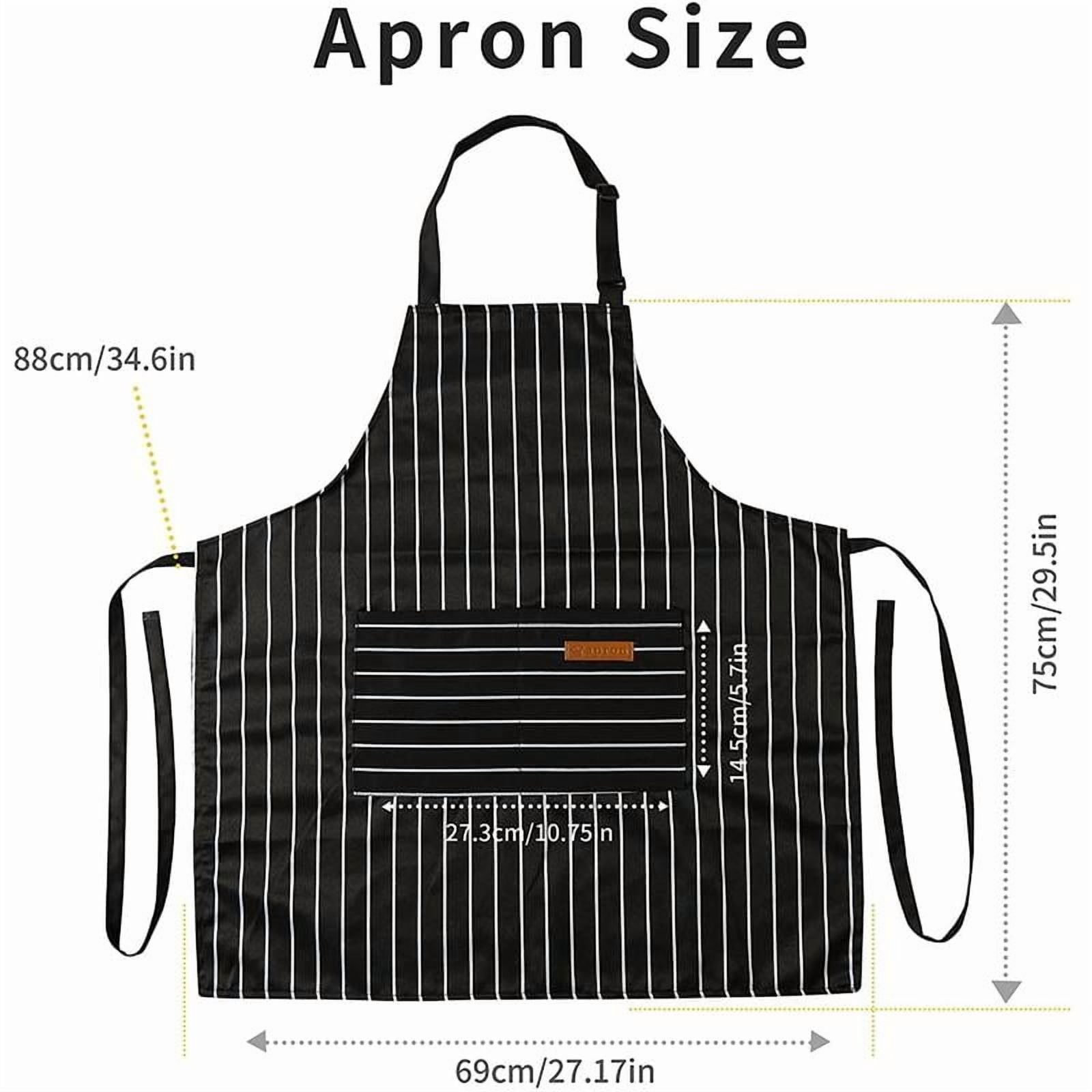 Kitchen Cooking Aprons for Women and Men Adjustable Chef Apron with Pockets 2 PCs Multicolor