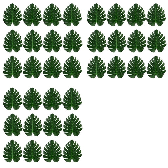 36X Artificial Tropical Palm Leaves Jungle Party Decoration Animal Summer Hawaiian Wedding Home Table Decor L
