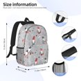 thumbnail image 4 of Goofa Santa with Gifts Pattern Lightweight Student Backpack for School, Water-Resistant, Adjustable Straps, Fits 15" Laptop, Multiple Pockets for Books, Accessories, 4 of 4