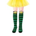 thumbnail image 2 of Kids Bee Knee High Socks for Halloween, 3D Plush Bumblebee Costume Socks, Green Black Striped Toddler Girls Socks for Christmas Stocking Stuffers, Gag Gifts and Fun Holiday Gifts, 2 of 5