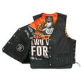 thumbnail image 2 of Hot Leathers VSM1066 Men's Black 'V-Twin Eagle'  Side Lace Leather Vest X-Large, 2 of 2