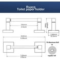 thumbnail image 2 of Double Post Pivoting Modern Square Toilet Paper Holder by RUACQ, Brushed Nickel, Wall Mounted, 2 of 6