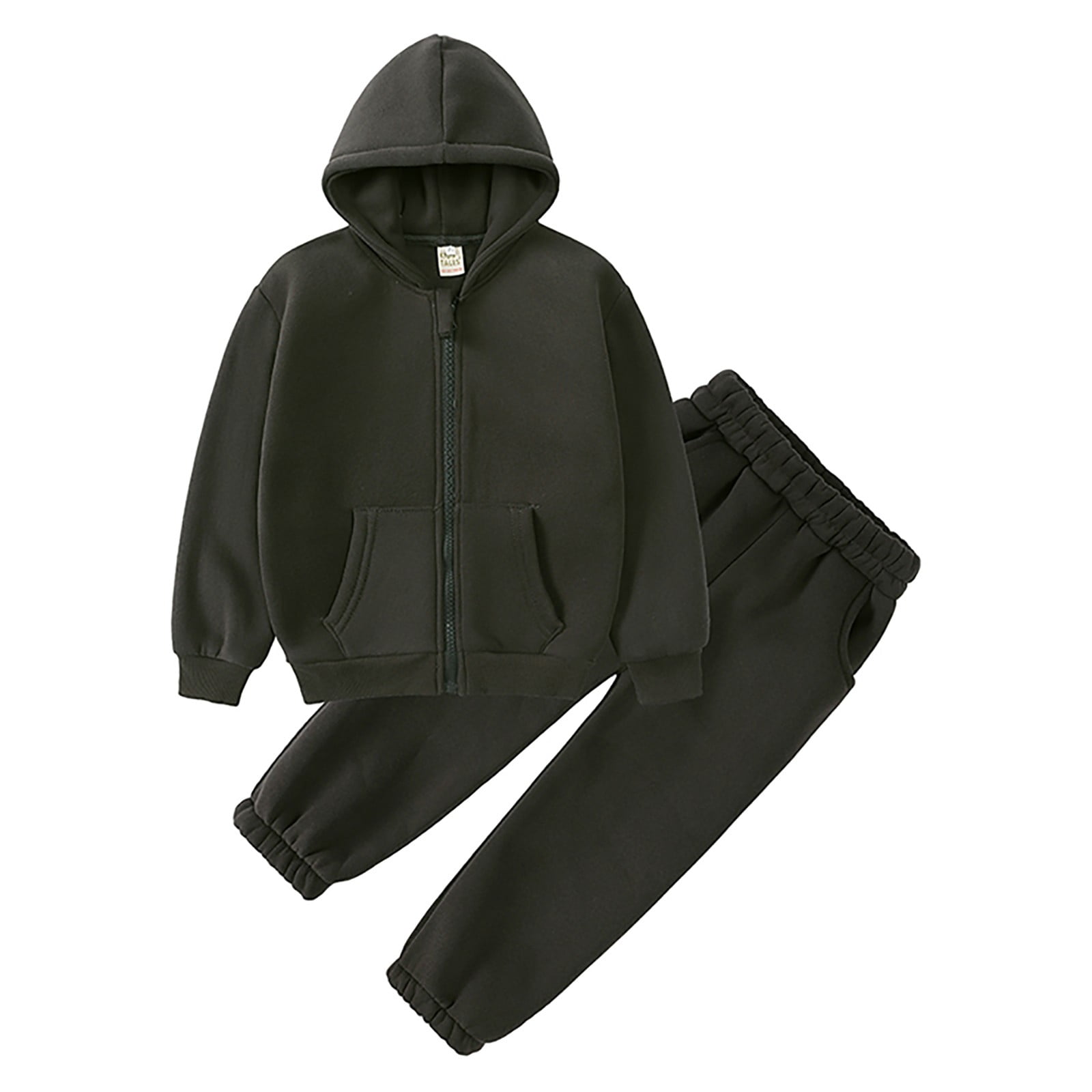 Linfrsh 2pcs Baby Boys Girl Ladybug Long Sleeve Pullover Hoodies and Trousers Set,Fall Winter Clothes Outfit Z1-Black,4-5 Y