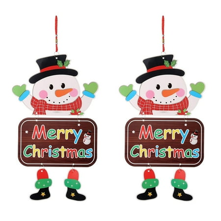 

1 Set 2 Pcs Christmas Pendants Shop Window Paper Decorations (White Brown)