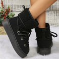 thumbnail image 6 of Tao Tao Snow Boots for Women, Platform Anti-Slip Winter Booties, Warm Fur Lace Up Round Toe Ankle Boots for Women, Comfort Faux Fur Outdoor Walking Boots Black 43, 6 of 9