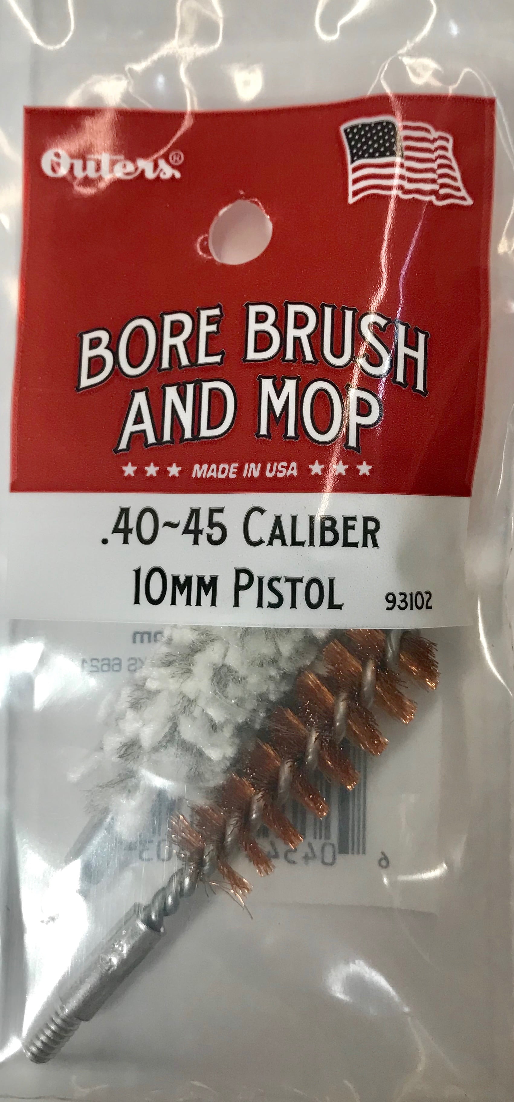 (2 pack) Outers® 10mm Phosphor Bronze Bore Brush & Cotton Mop, 0.40 & 0.45 Cal