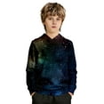 thumbnail image 3 of Toddler Girls Graphic Hoodie Galaxy Print Long Sleeved Hooded Sweatshirt with Pockets Casual Outerwear Size 3-4T , Black, 3 of 8