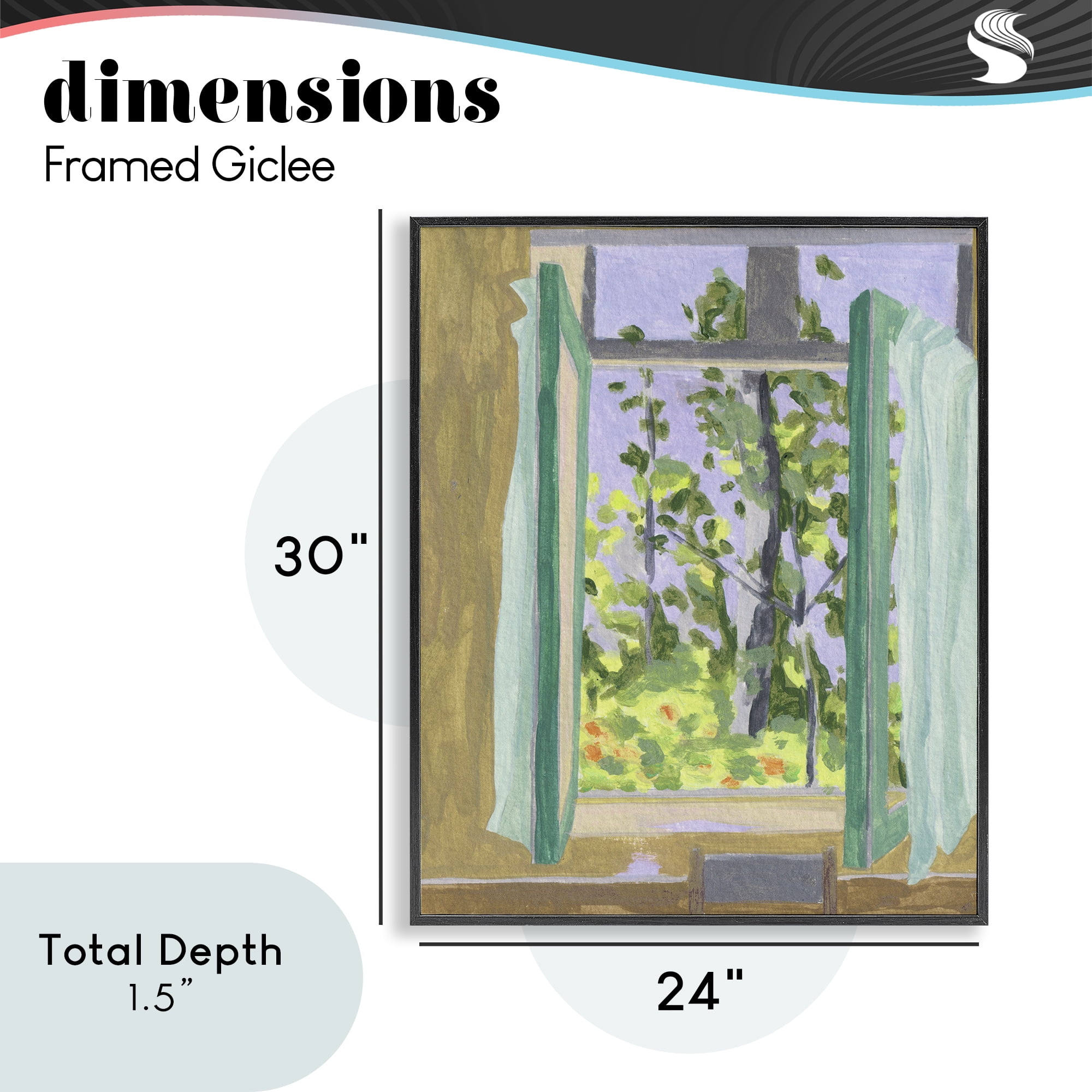 A Seat For Spring Black Framed Giclee Art, design by Melissa Wang