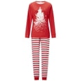 thumbnail image 6 of RUINIXCW Family Christmas Pajamas Matching Sets Xmas PJS Holiday Jammies for Whole Family Tree Long Sleeve Tops and Striped Pants Family Christmas Outfits Sleepwear, 6 of 10