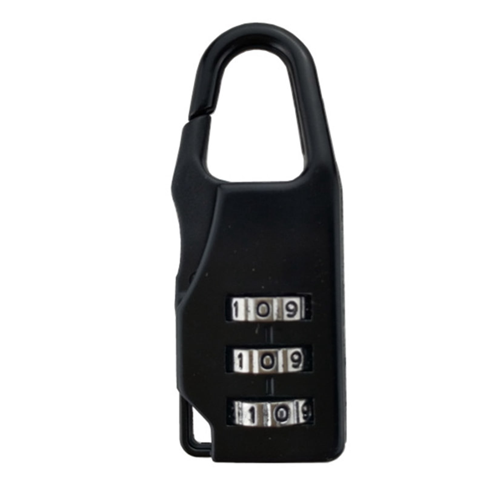 Pad Black 3 Digit Combination Padlock 56 x 22 9mm Zinc Alloy Compact Lock 1 Pack for Suitcase and Locker Drawer Toolbox