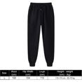 thumbnail image 4 of Male Casual Sports Pants Fit Outdoor Jogging Drawstring Track Pants - Black, L, 4 of 5