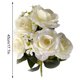 thumbnail image 2 of Artificial Rosa Flor Simulación Boda Ramo de novia Paño de oficina en casa Decoración de flores, Blanco Yuarrent HA8404-01B, 2 of 6