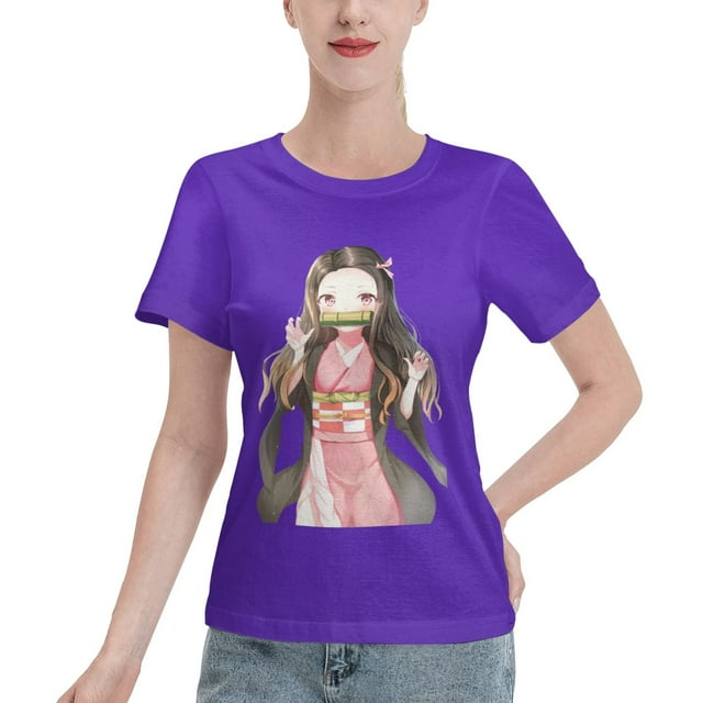 Women's Basic Short Sleeve T-Shirt Demon Slayer Blade Nidouzi