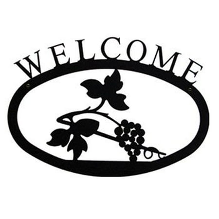 Village Wrought Iron WEL-157-S Small Welcome Sign-Plaque -