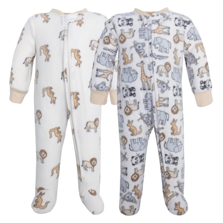 Hudson Baby Fleece Sleep and Play, Kangaroo Neutral, 3-6 Months