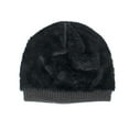thumbnail image 4 of Dyfzdhu Men Women Winter Down Headgear Solid Color Pile Cap Casual Earmuffs Hat Black, 4 of 6