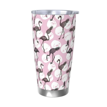 

Coaee Pineapple Flamingo for 20oz Insulated Kettle Water Bottle For Running Hiking Cycling Climbing Men S Woman Insulated Water Bottle-Without Straw