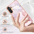 thumbnail image 2 of Compatible with Samsung Galaxy A54 5G Case, Galaxy A54 5G Case Ultra Slim Marble Luxury Glossy Rubber Durable Shockproof Protective Phone Case for Samsung Galaxy A54 5G Marble Rose Gold YBT, 2 of 10