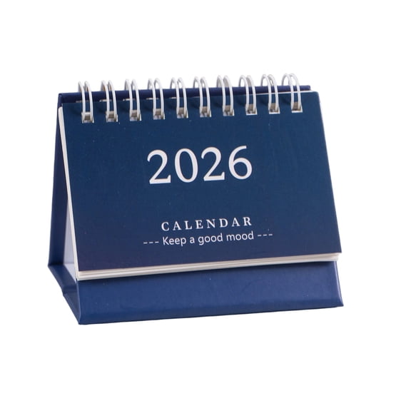 Gnwei 2026 Desktop Flipping Calendar, Standing Flip Monthy Small Desktop Calendar Runs from Now to Dec 2026- Thick Paper Twin-Wire Binding for for Home School, or Office