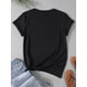thumbnail image 2 of 1pc Women'S Casual Round Neck T-Shirt with Red Heart Print, 100% Cotton Knit Fabric, Regular Length, Summer Style - j05 Short Sleeve Collection Tee For Adult, Men, Women, Teen, Teenager, Adolescent,, 2 of 5
