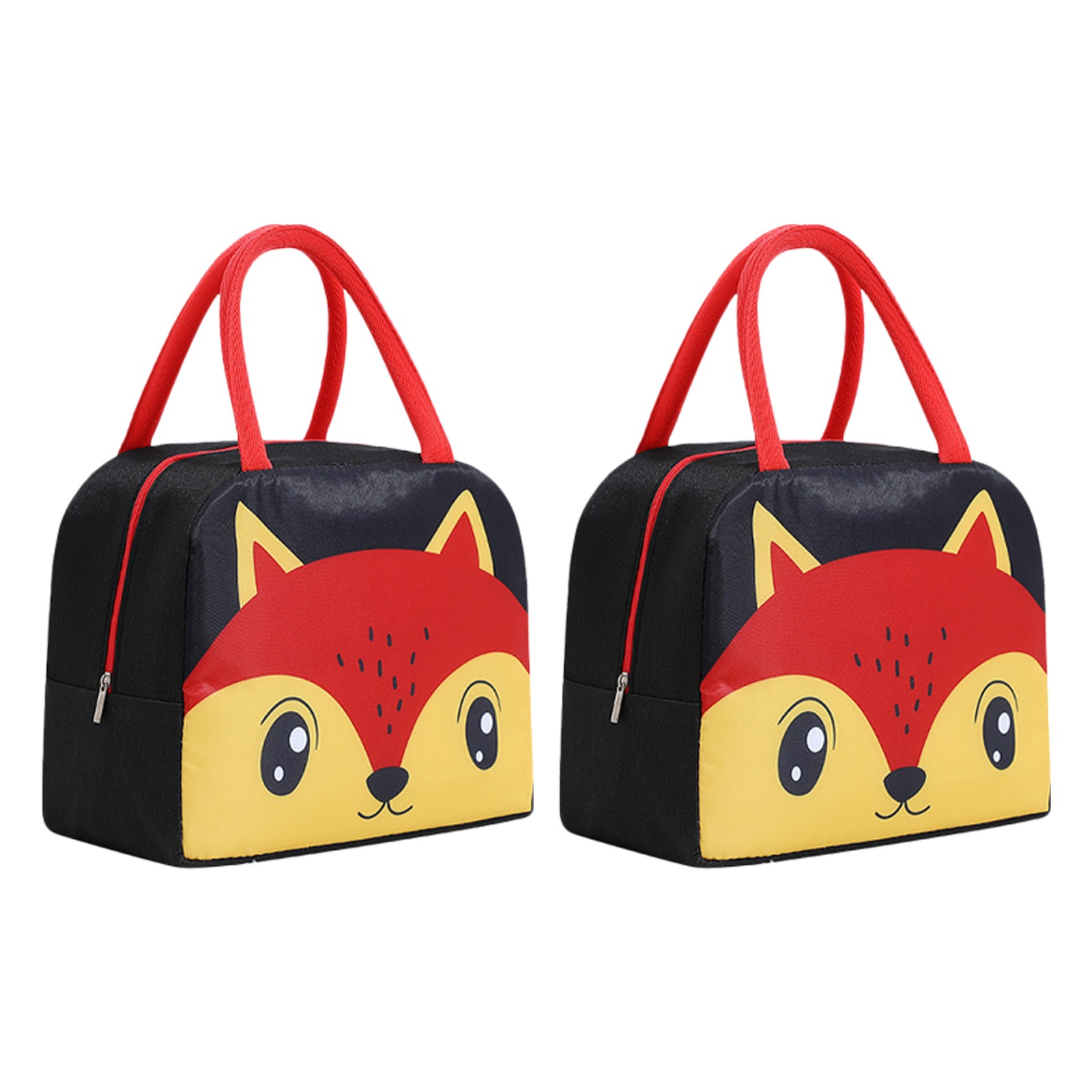 2024 Home 2pcs Bento Bag Cartoon Handbag Bento Bag Insulated Lunch Box 