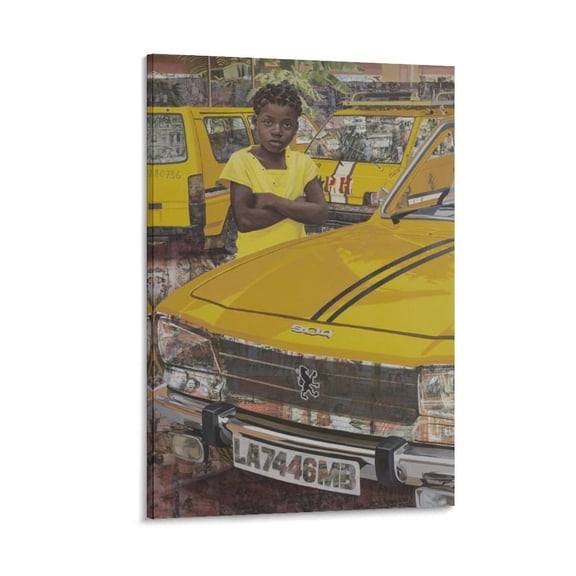 Njideka Akunyili Crosby Poster Painter Artist Poster Cool Artworks Painting Wall Art Canvas Prints Hanging Picture Home Decor Posters Gift 12x18inch(30x45cm)