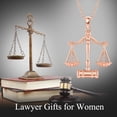 thumbnail image 5 of Lawyer Necklace S925 Sterling Silver Justice Scale Pendant Necklace Gavel Necklace Judge RBG Juror Pendant Lawyer Gifts for Women, 5 of 6