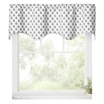 Ellis Curtain Manchester 3" Rod Pocket 100% Cotton Machine Wash and Dry Tailored Valance 50" x 16" Black