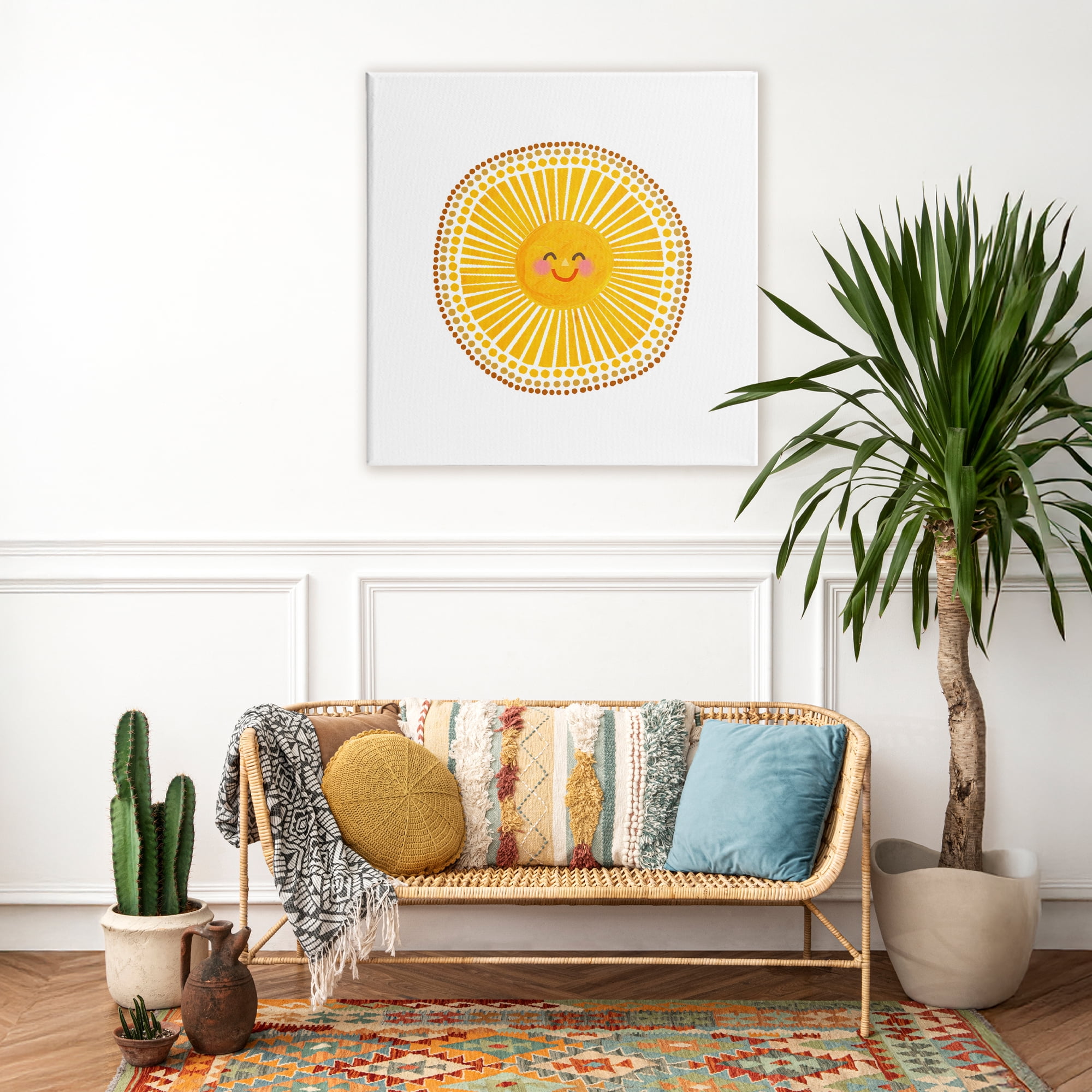 Stupell Industries Yellow Sun's Smile Canvas Wall Art, design by Katherine Herrell Studio