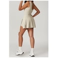thumbnail image 2 of PISONIC Womens High Neck Tennis Dress Sleeveless Wrap Skirt Built in Shorts Golf Athletic Dress Workout Rompers, 2 of 10